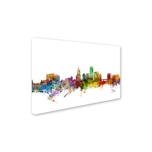 Michael Tompsett 'Providence Rhode Island Skyline' Canvas Art,30x47